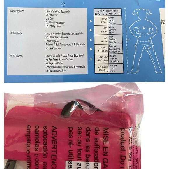 Minecraft Pink Armor Costume L 10-12 Child Disguise Set Opened Never Used - Picture 5 of 5